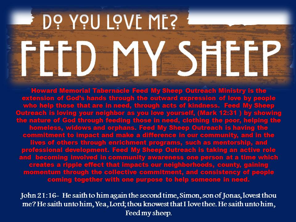 Howard Memorial Feed My Sheep Pic
